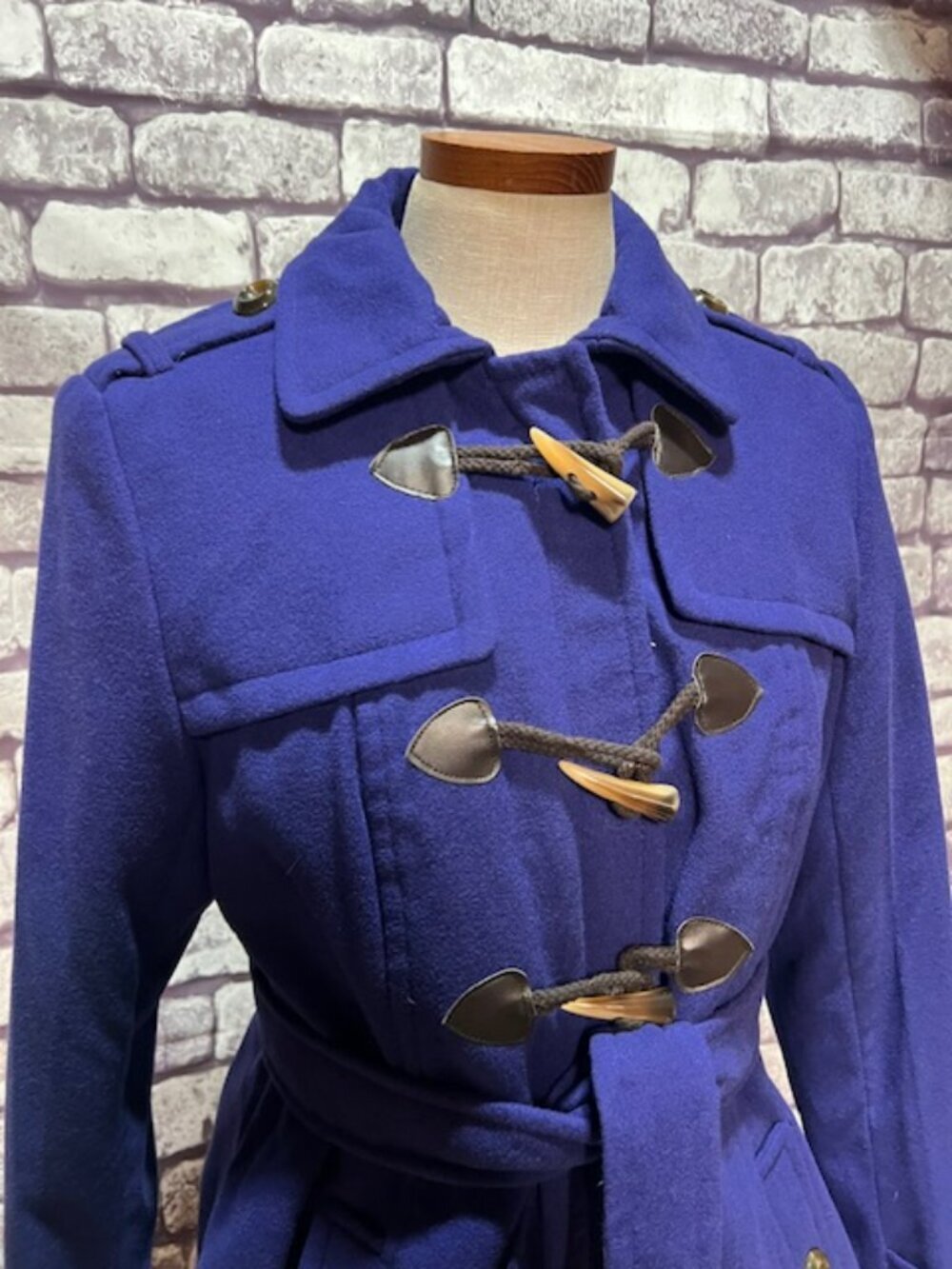 George Blue Long Sleeve Coat Size M - Picture 2 of 8
